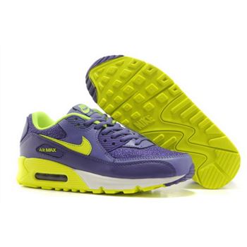 Nike Air Max 90 Womens Shoes 2015 New Releases Purple Bling Green Coupon